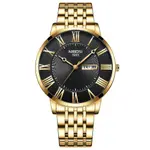  Nibosi 2527 Classic Stainless Steel Analog Fashion Men's Watch – Dial Color: Black Gold, Strap Color: Gold – Thumbnail 1